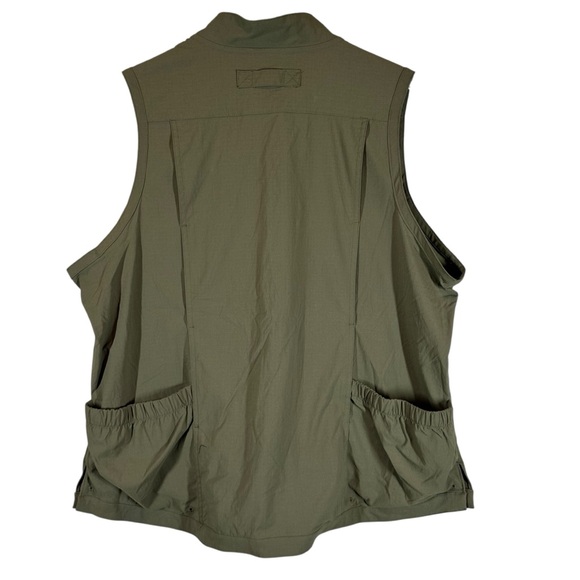 DULUTH TRADING Women's Plus Size XXL Army Green Gardening Cargo Vest - Picture 7 of 8